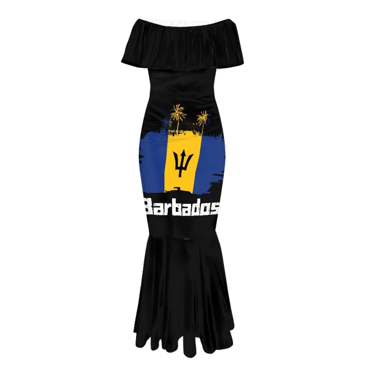 Babados Bahamas Ladies Dresses 2022 Elegant Women Clothing caribbean Summer Casual Dress Women Mermaid Tail Dress Plus Size
