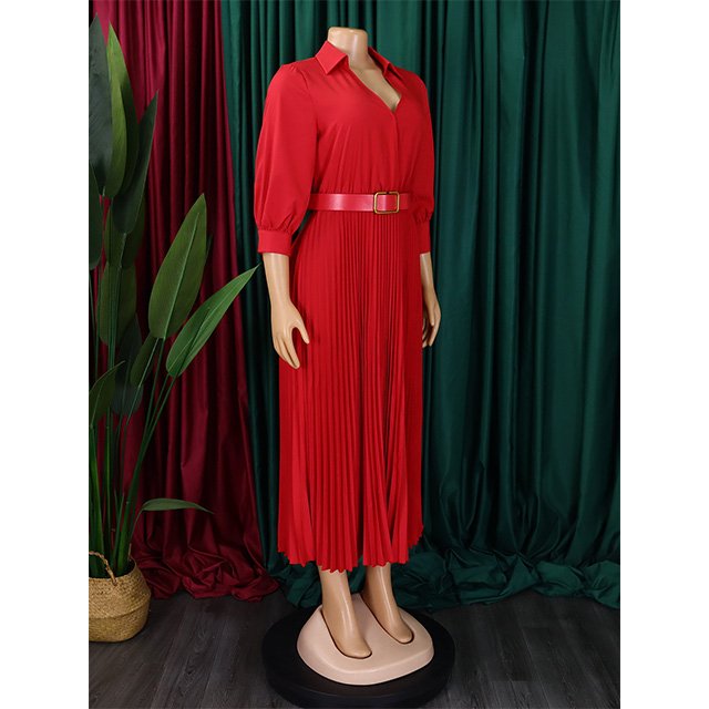 Summer High Quality Comfortable Dress Beach Breathable Pleated Skirt Fashion Sexy Plus Size Tight Women's Dress