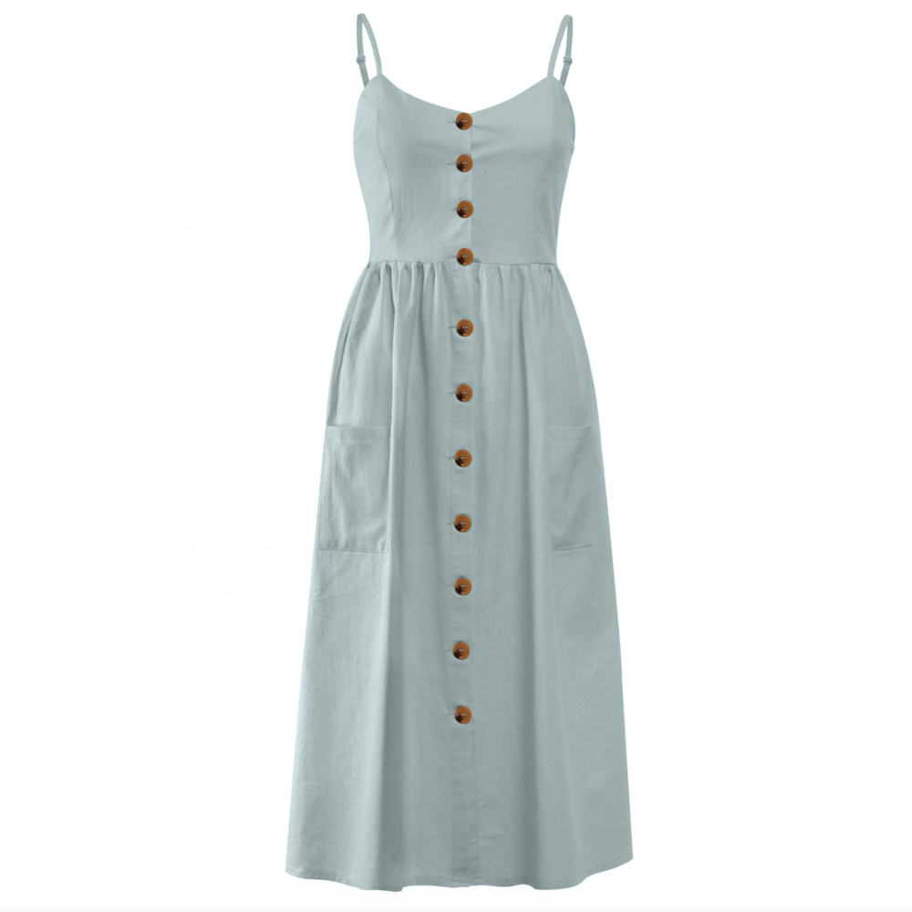 casual summer ladies casual dresses strap long dress