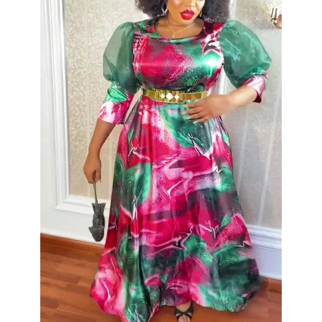 African Maxi Dresses For Women 2023 Plus Size Evening Party Long Dress Africa Clothing Elegant Kaftan Muslim Chiffon Dress