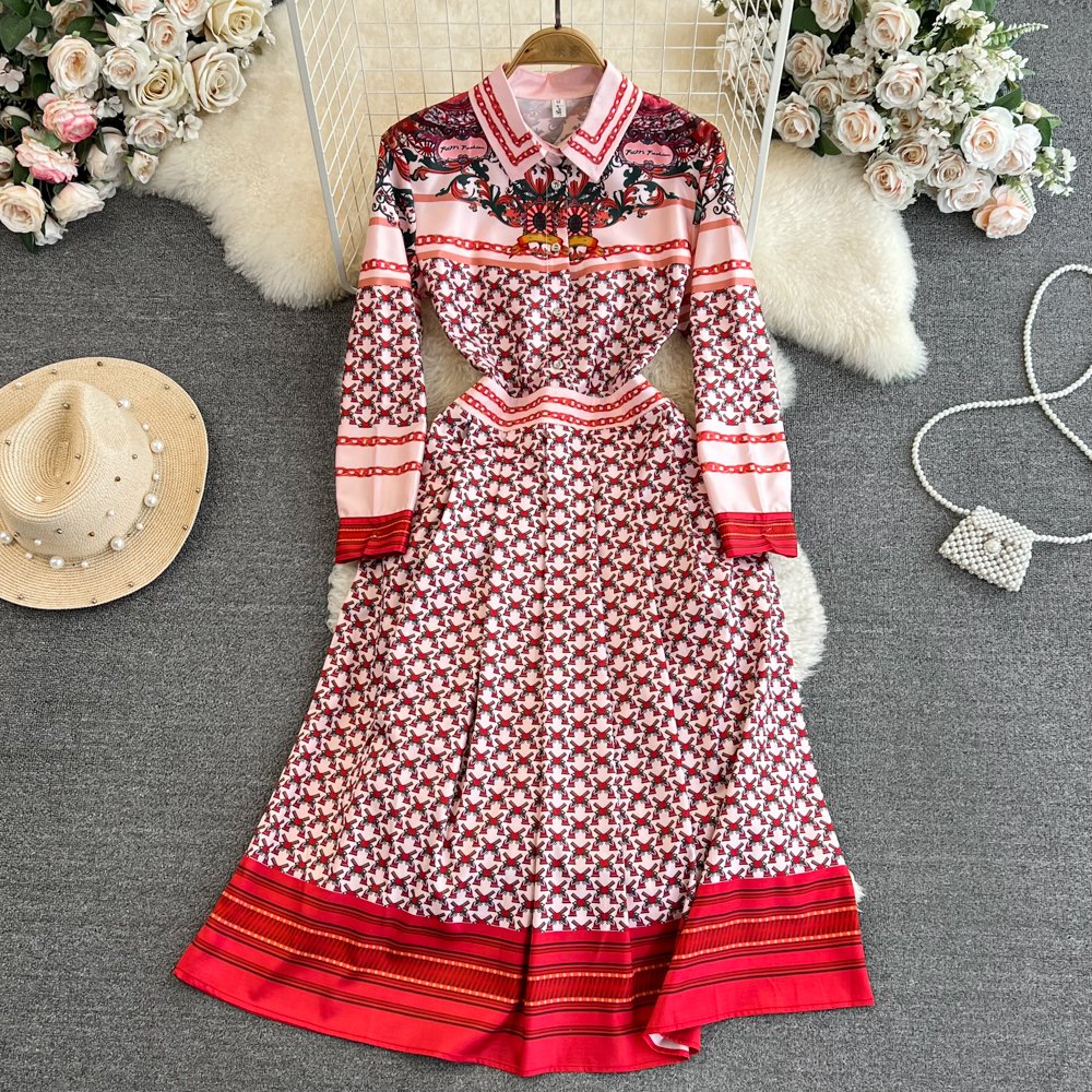 Wholesale 2024 summer hot sale retro short sleeve breathable women's casual dress elegant chiffon casual dresses