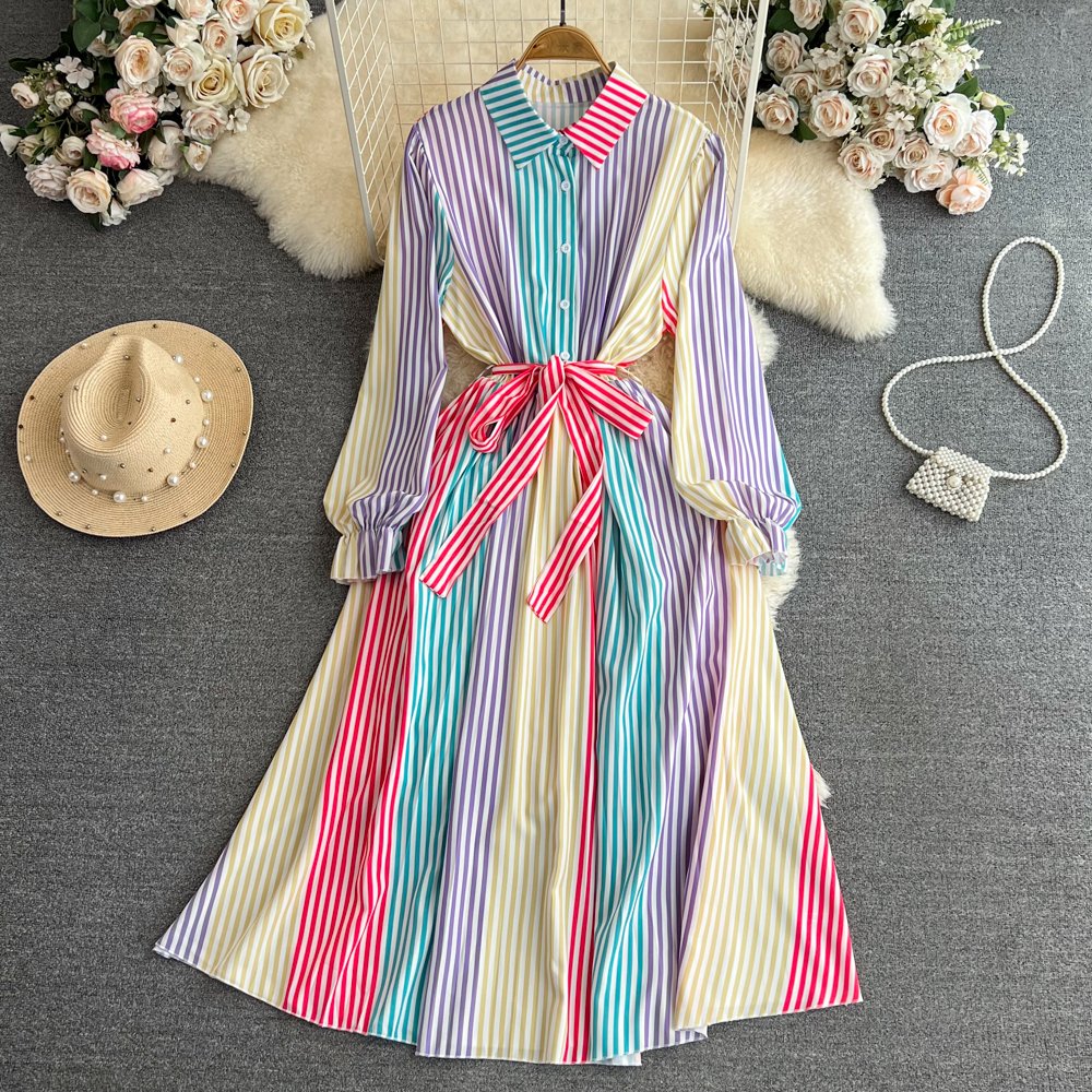 Wholesale 2024 summer hot sale retro short sleeve breathable women's casual dress elegant chiffon casual dresses