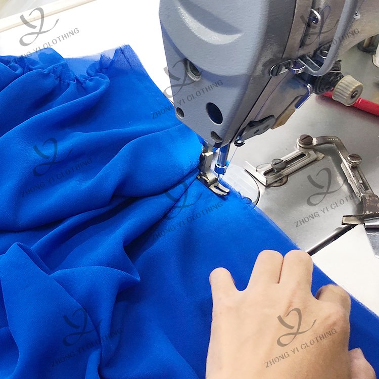 OEM ODM Apparel Custom Women Lady Elegant korea Style Solid Color Plus Size Pleated Short Sleeve Flower Long Maxi Casual Dresses