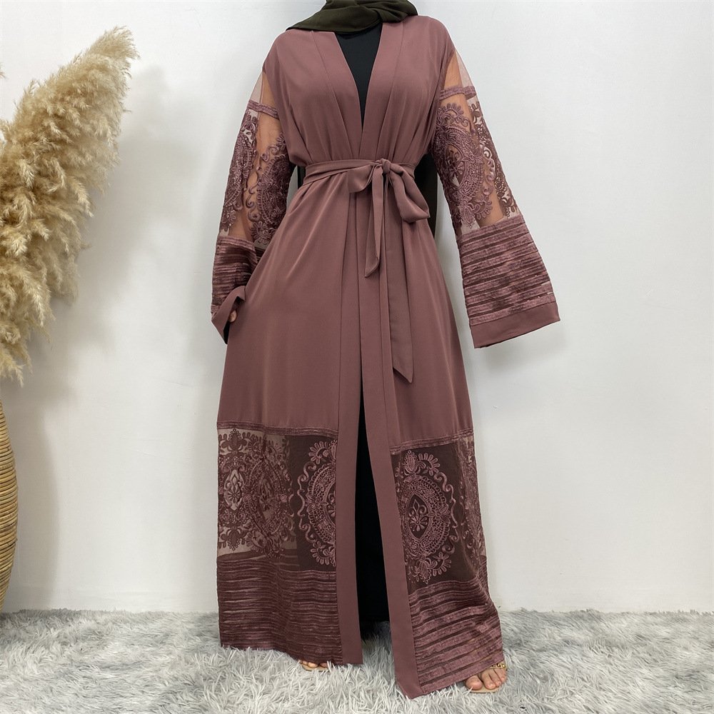 C-63 Abayas Dubai Clothing 2023 Turkey Kaftan Islamic Clothing Abaya Women Muslim Dresses
