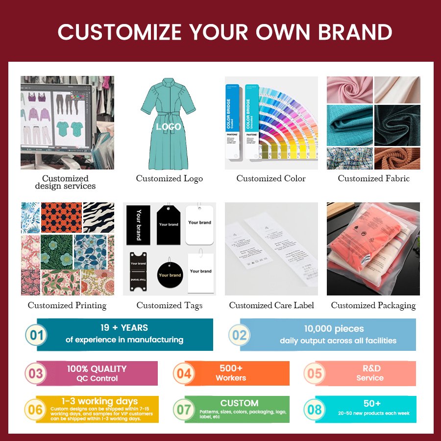 YingTang OEM & ODM Clothing Manufacturer Make Own Brand Low Moq Custom Service High Quality Garment Women Casual Dresses