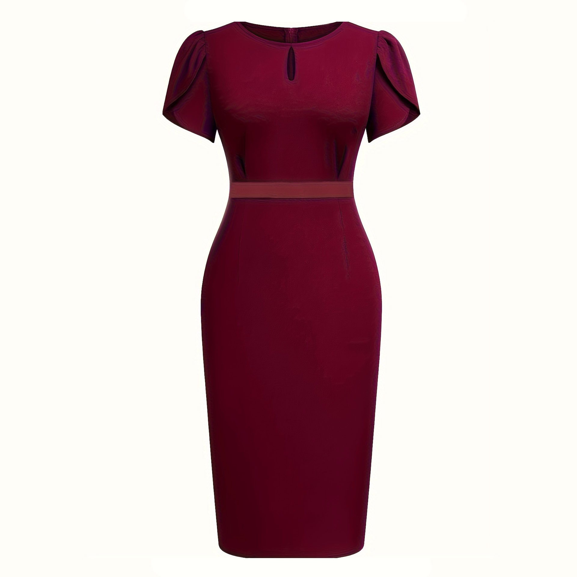 In stock Hot new design O neck cut out short sleeve dress sexy women's spandex pencil casual dresses
