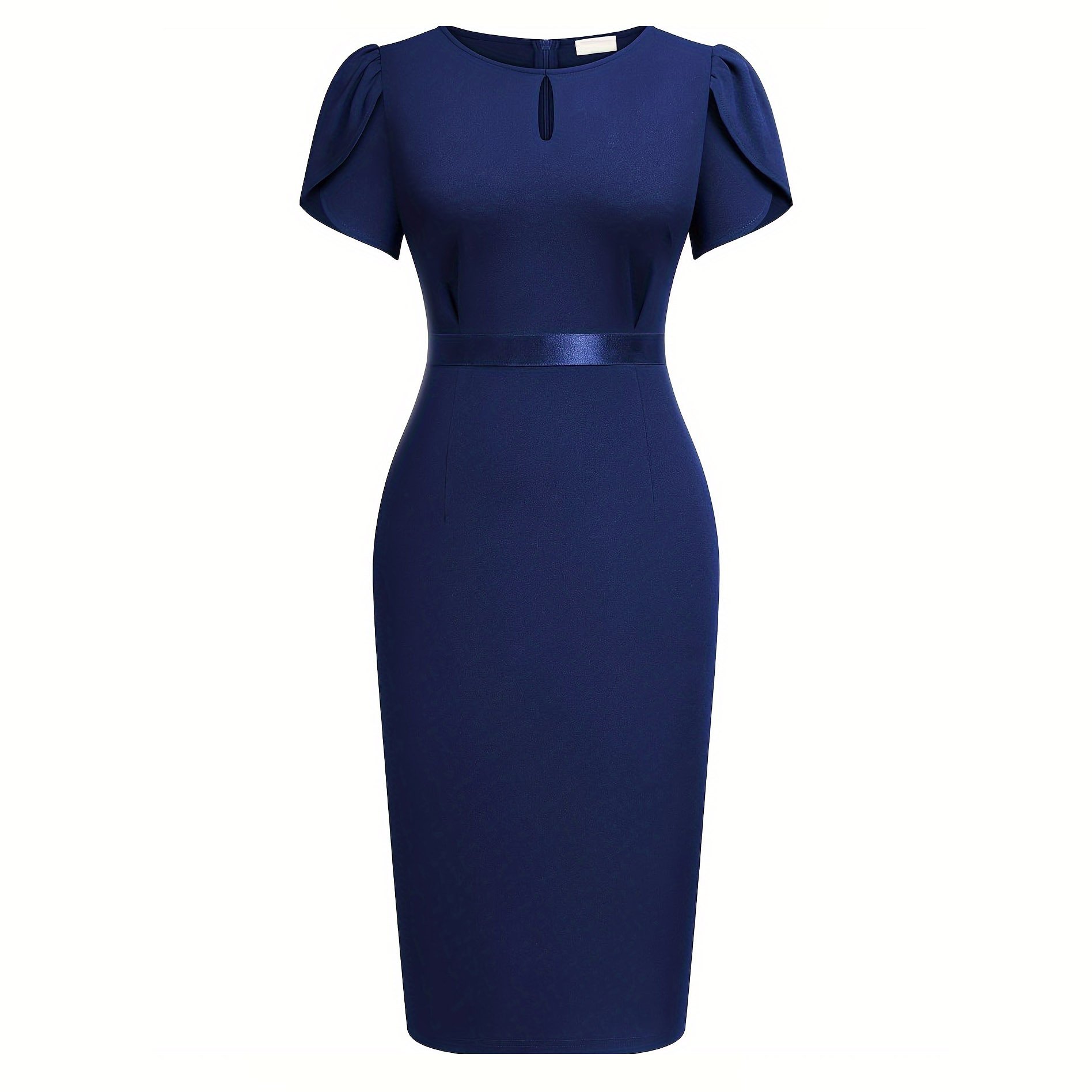 In stock Hot new design O neck cut out short sleeve dress sexy women's spandex pencil casual dresses