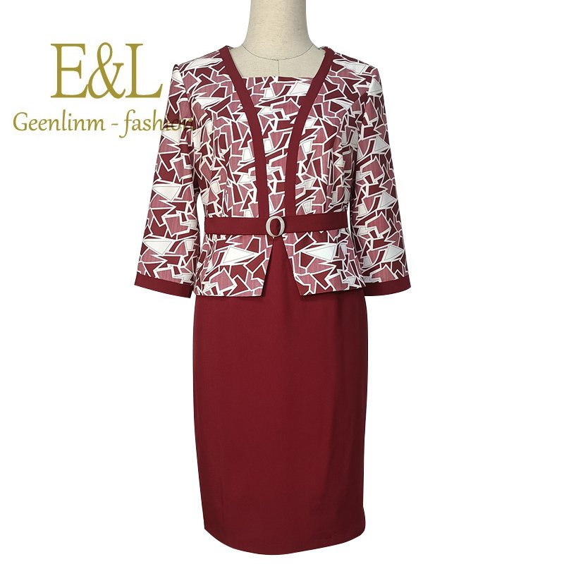 Elegant Casual Dress Fashion Career Work wears turkey office lady church dresses plus size woman African Clothing