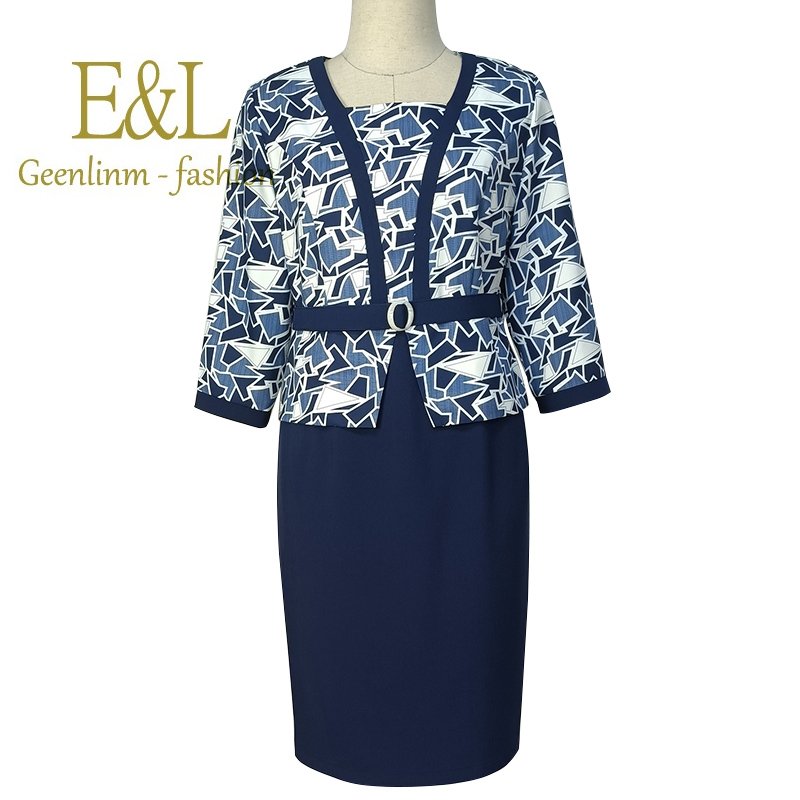 Elegant Casual Dress Fashion Career Work wears turkey office lady church dresses plus size woman African Clothing