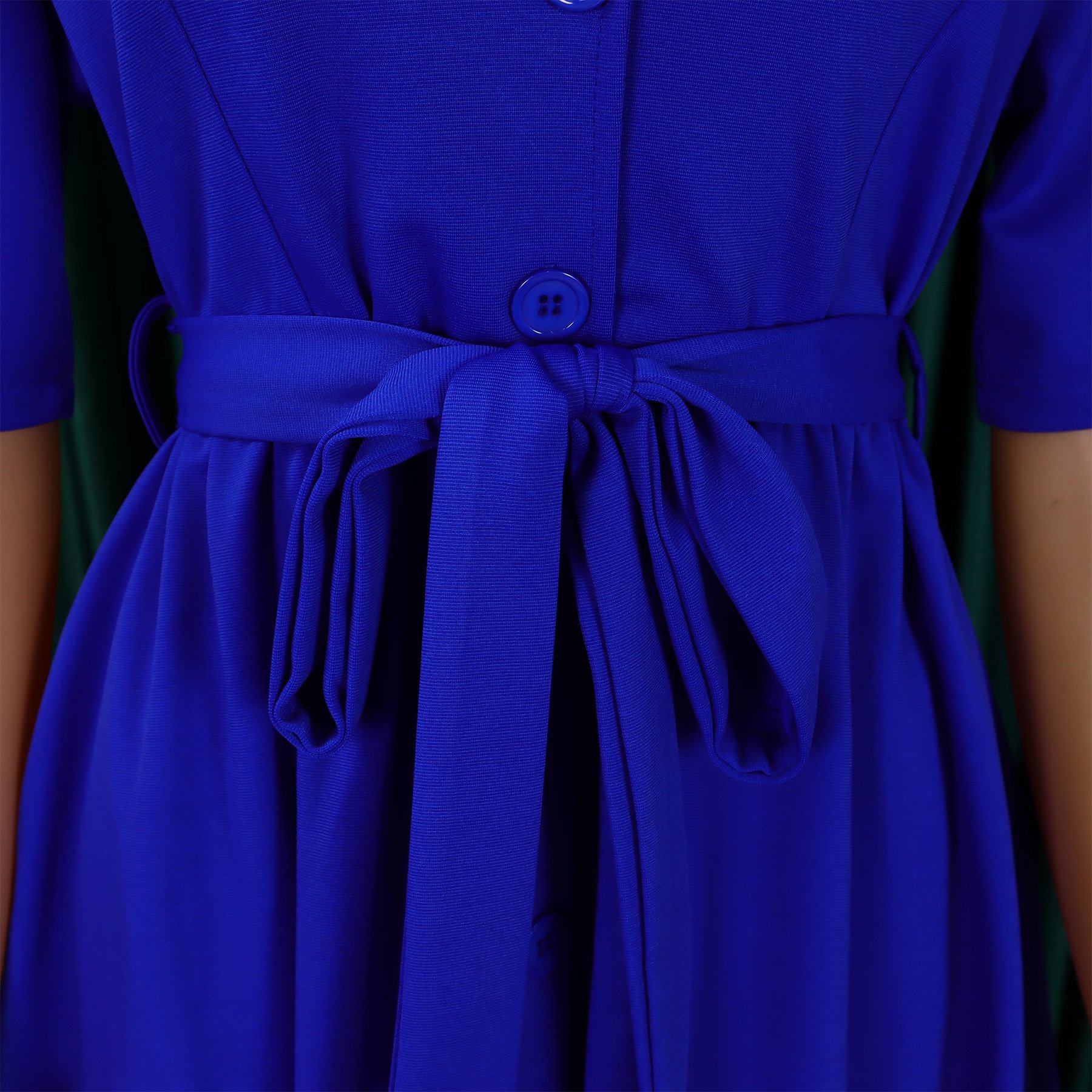 D506 High Quality Summer African Dress For Women Suit Collar Short Sleeve Solid Color A-line Elegant Casual Dresses
