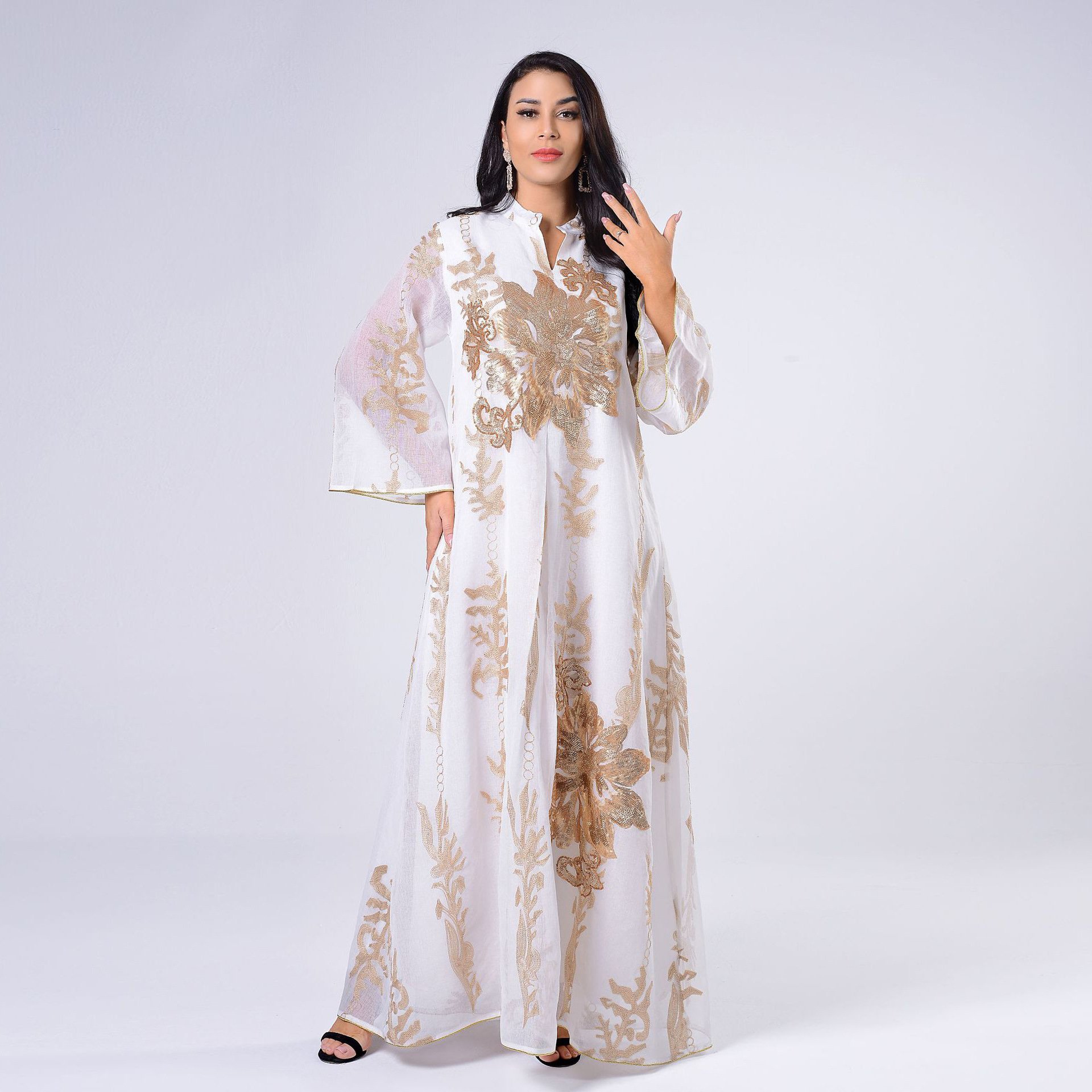 A-6 Abayas Dubai Clothing 2023 Turkey Kaftan Islamic Clothing Abaya Women Muslim Dresses