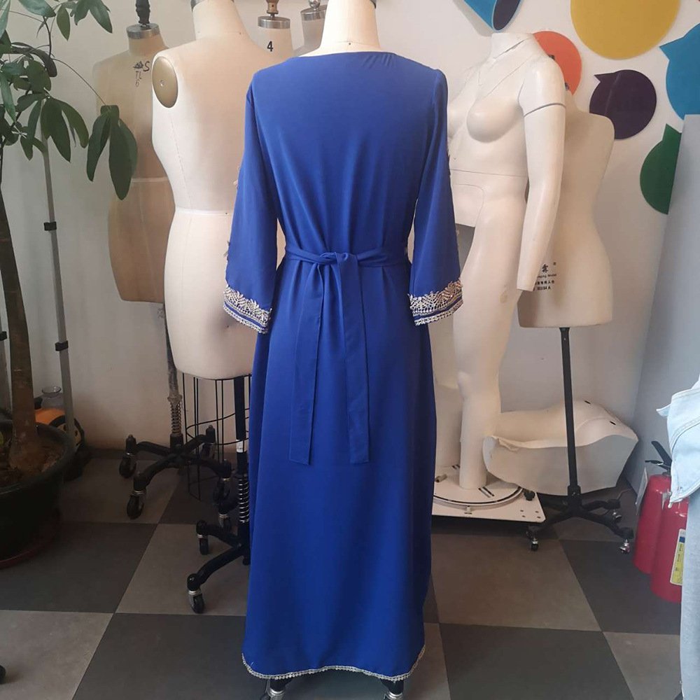 Prom Dresses 2024 Kaftan Abaya Islamic Clothing Embroidery Beaded Kaftan Luxury Dresses Elegant Caftan Marocain Women 1 Piece