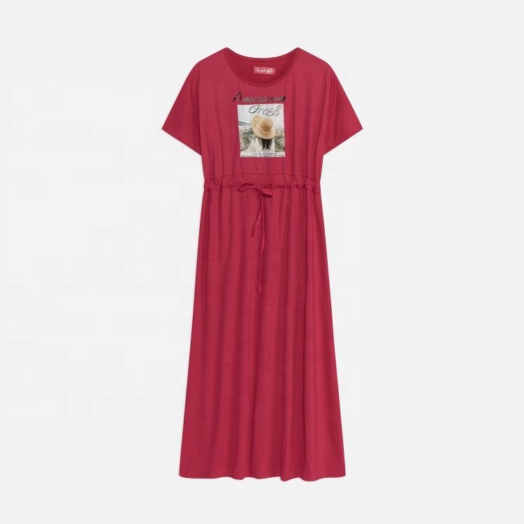 New Fashionable Summer Waist Closure Casual Daily African Loose Ladies Long Women Dress