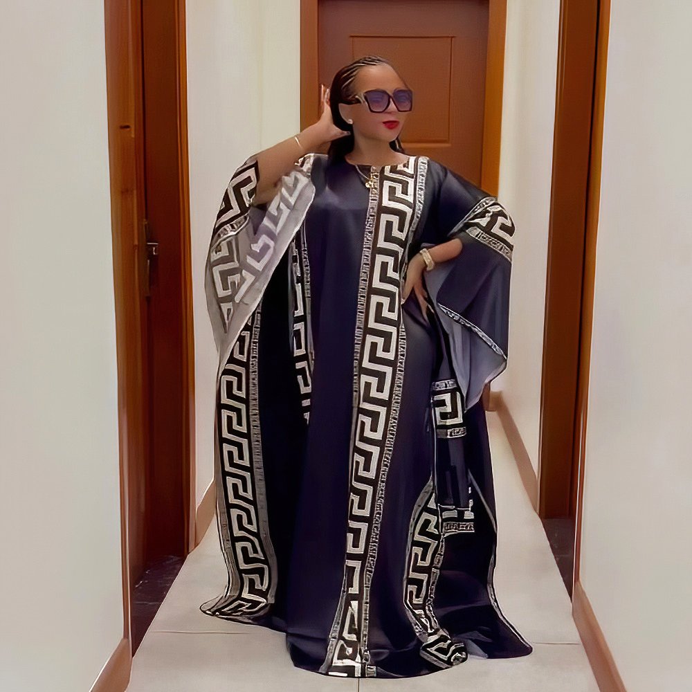 New Arrival Dark African Dera Kaftan Dress Free african print rayon Dress African Women Casual Dresses