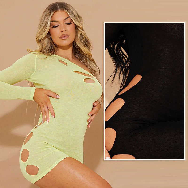 Custom Bamboo Dress Solid One Shoulder Women Dress Plain Colour Midi Knit Bodycon Dress Sexy Evening Party Club Cut Out Slip