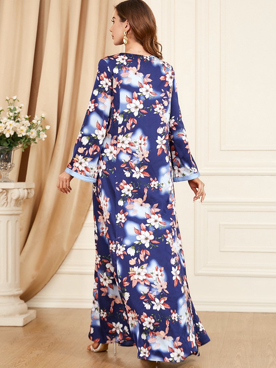 latest Glory abaya designs 2023 muslim long Splicing dress kaftan dress