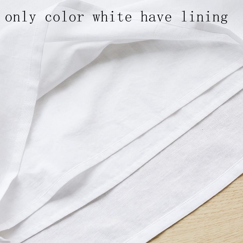 Spaghetti strap sleeveless cotton linen casual dress for women