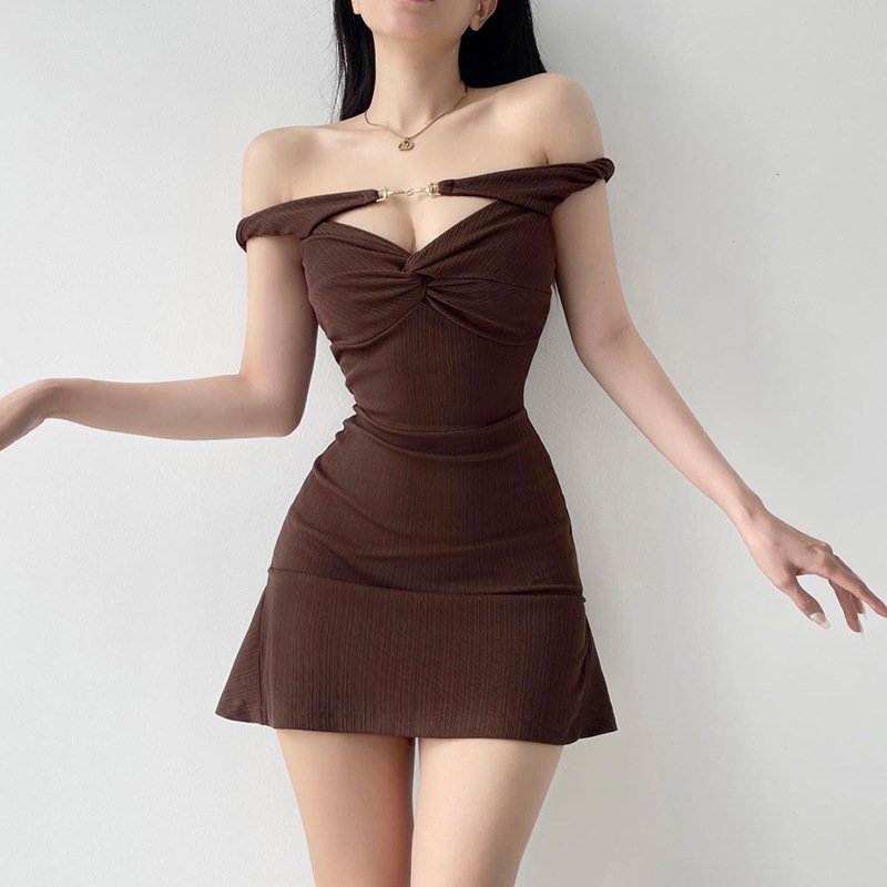 Sexy Tight Evening Dress With Ruffles Dresses Women Vintage Elegant Summer Girls Short Casual Dresses