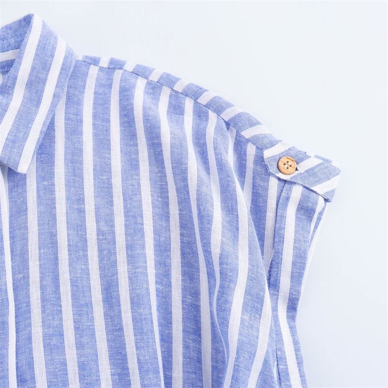 ZATRHMBM Women 2024 Summer New Fashion Striped Midi Dress Vintage Sleeveless With Belt Female Dresses Vestidos Mujer