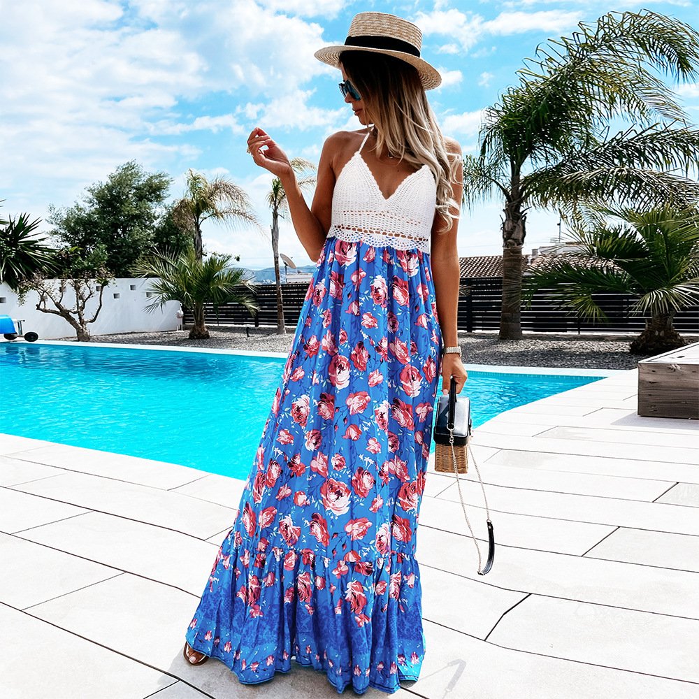 Summer Beach Women Elegant Plus Size Women's Casual Dresses Lady Clothing Maxi Dress