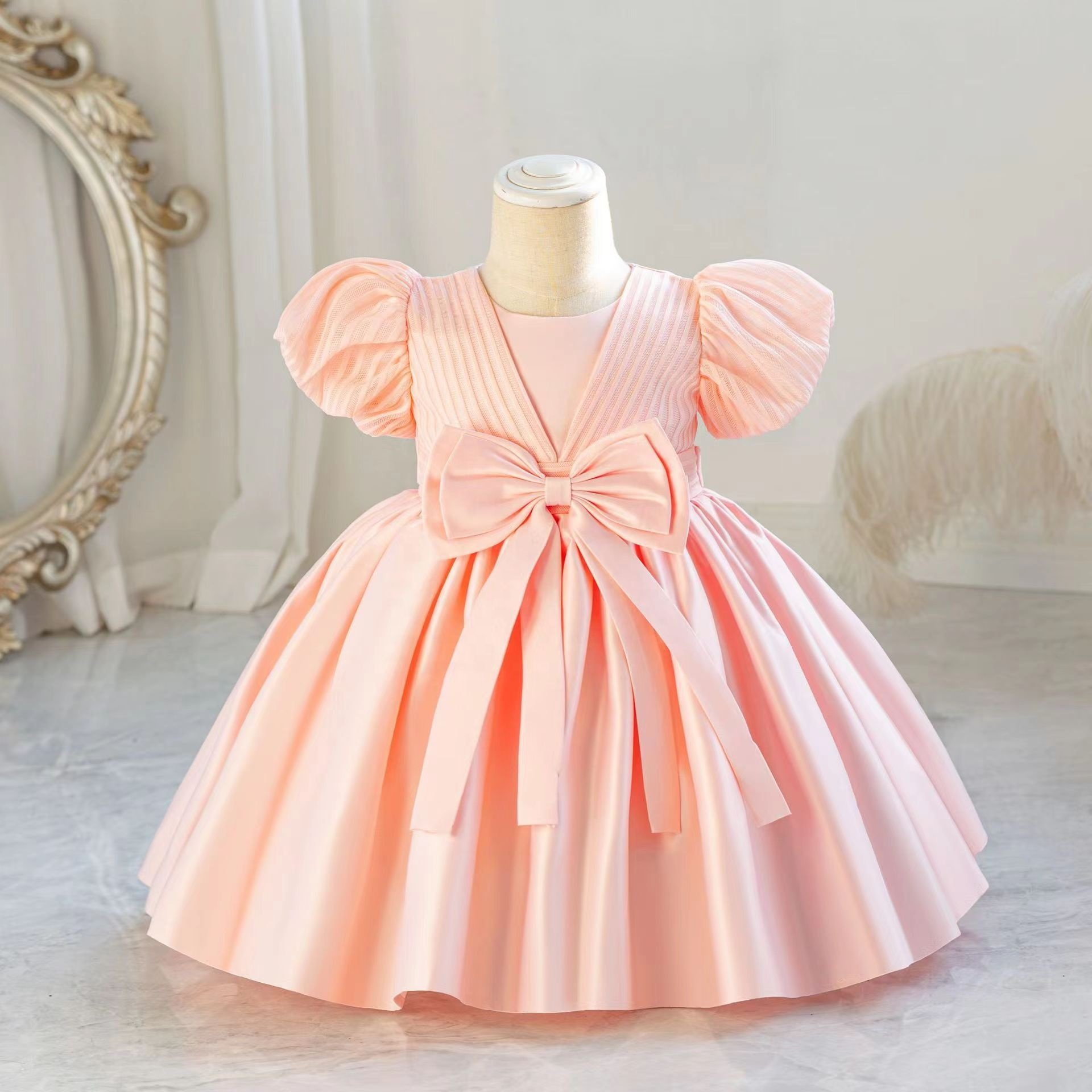 Little Girls Boutique Summer Dress Girl Daisy Floral Satin Sundress Children Clothes Wear elegant casual dresses
