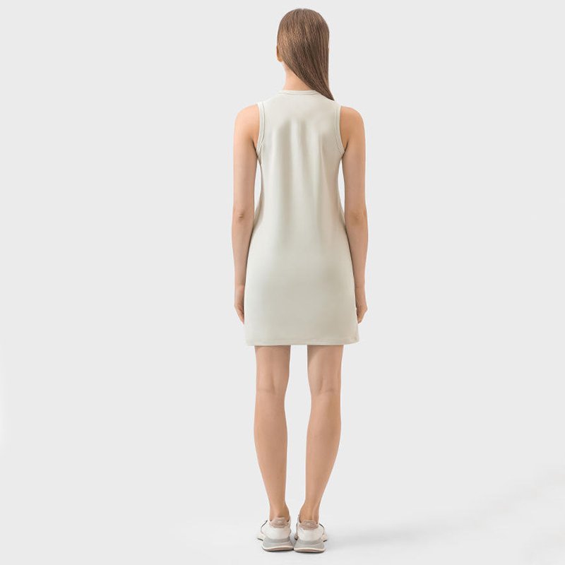 Custom Women's Lightweight Jersey Slim-Fit Organic Bamboo Tank Mini Varley Naples Sleeveless Dress Crewneck A Line Casual Dress