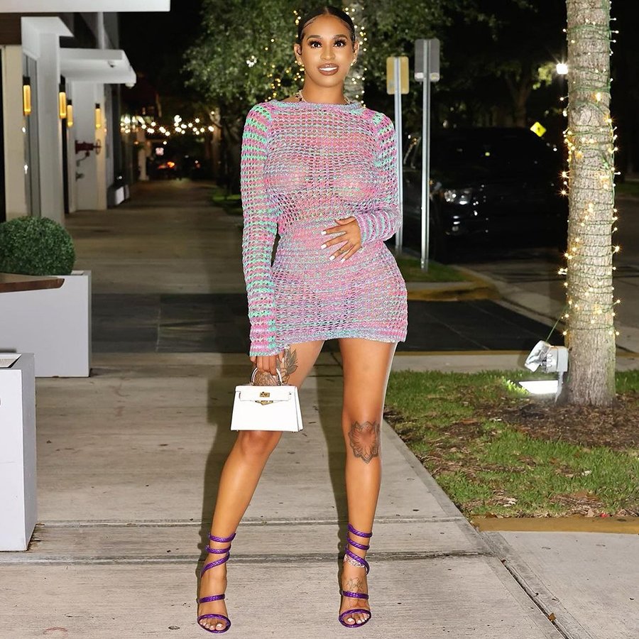 Kliou W23D33240 party wear fall dress long sleeve woven skinny mini dress backless women casual knit dresses