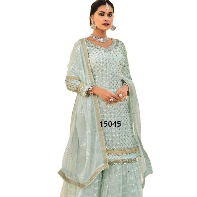 op and sharara women Indian Pakistani ethnic ladies party Punjabi stitching available wholesale lawn suit alphanumero 2023 suits