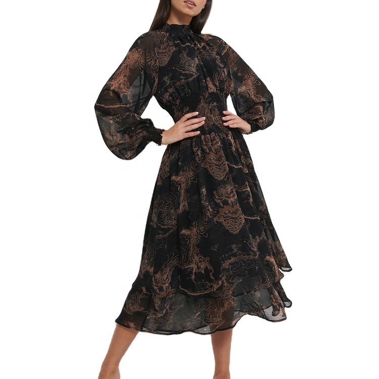 fashion wholesale ladies girls smoking maxi dresses elegant customized women chiffon casual dresses
