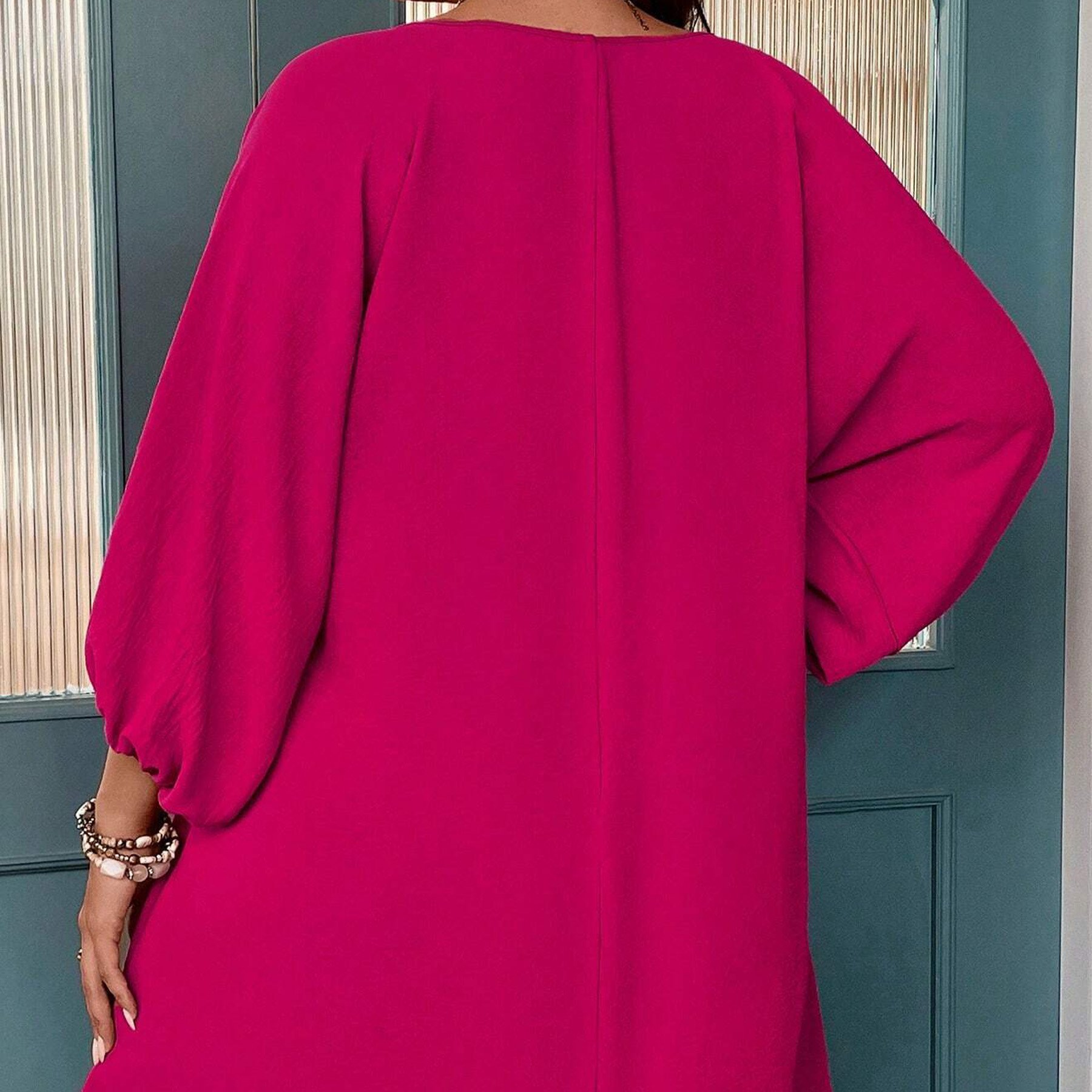 Spot goods vestidos de grados elegantes fall winter loose plain ladies plus size women's casual dresses