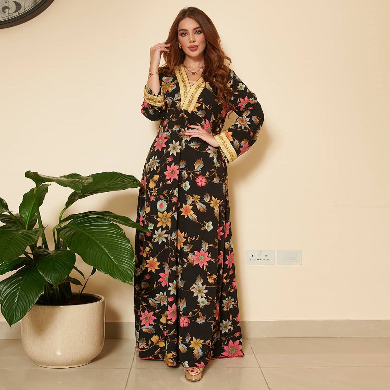Dubai Abaya Collection 2022 Muslim Arabic Dress Islamic Clothing Women Adults Middle East Maxi Dress Vente Abaya Mariage Chic