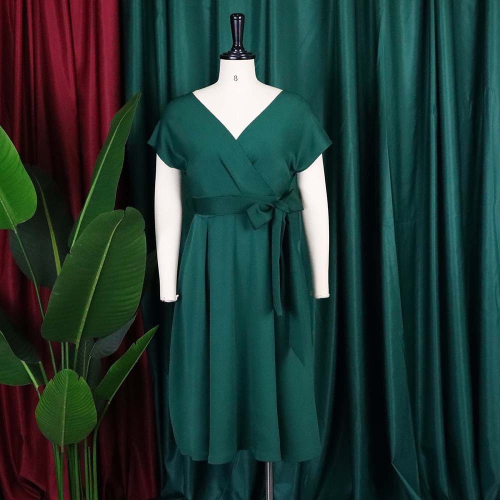 Custom Casual Mini Dress Short Sleeve OEM/ODM 2024 Super September Loose Casual Short sleeve belted flowy women's dress clothing