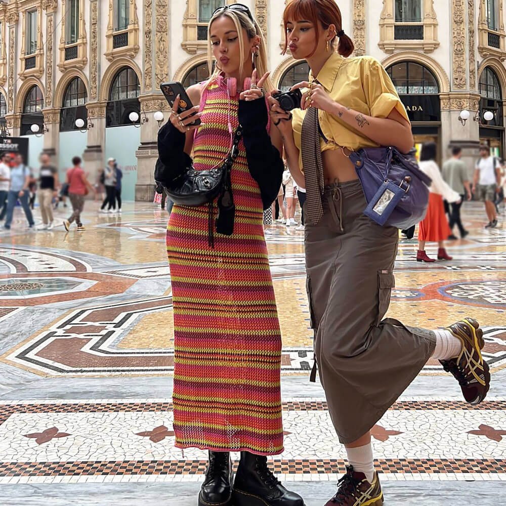 boho dresses women summer Knitted Stripe Women Maxi casual Dress Bodycon Long sweater dress fashion clothing for women