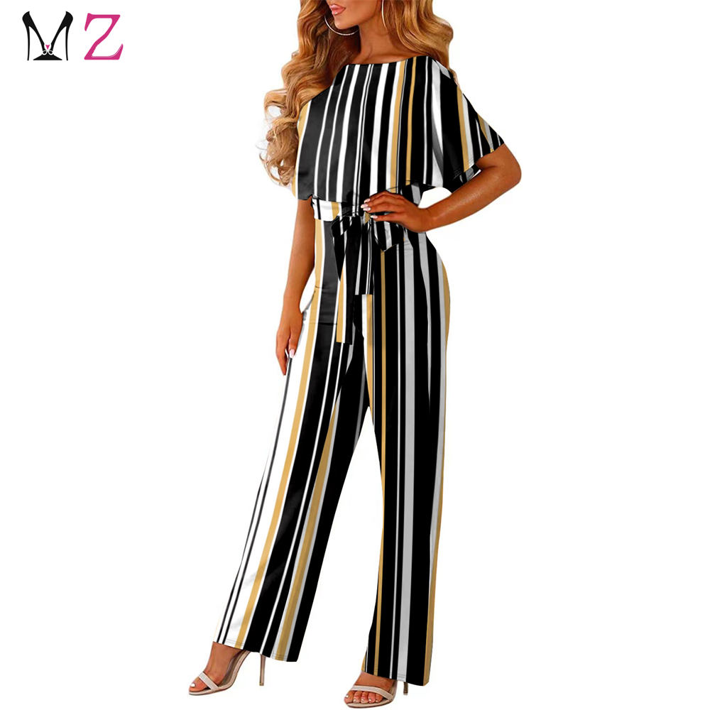 Casual Dress Long Sleeve Swing Dress Lace up Dress Print Wholesale Customization European and American Flower Summer Stand Loose
