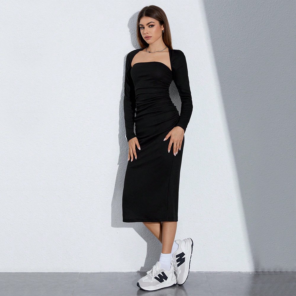 247 Sexy dress two sets split midi Bandeau dress everyday casual dresses stylish women's clothing, new fashion