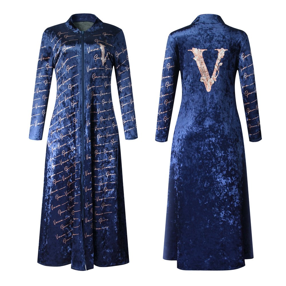 African Flannelette Long dress fashion Lady Warm coat