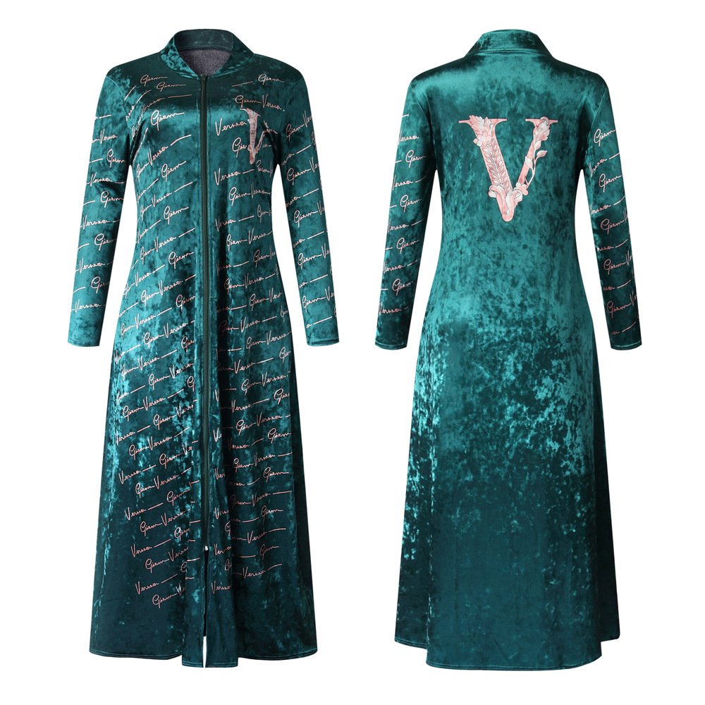 African Flannelette Long dress fashion Lady Warm coat