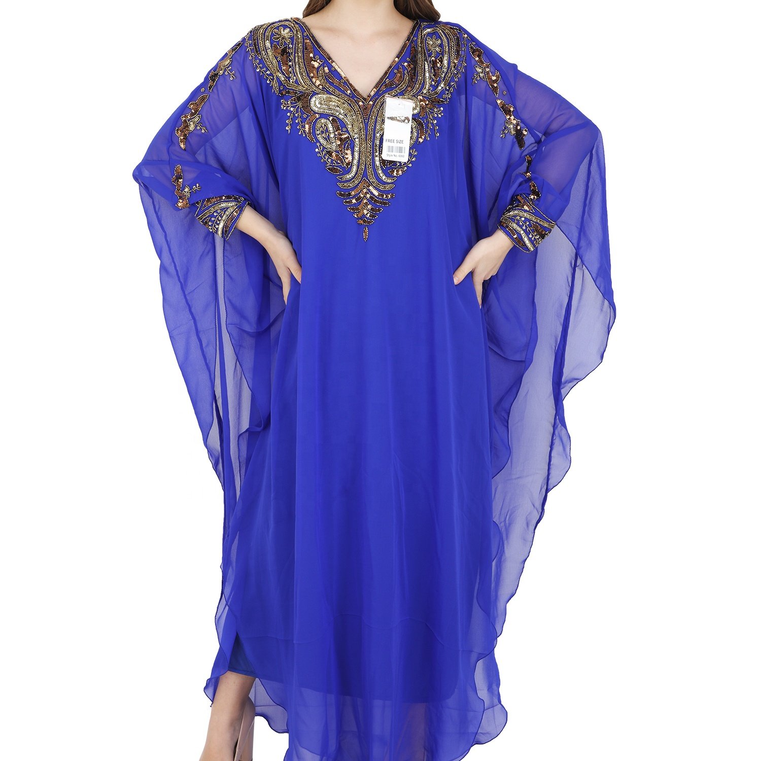 Elegant casual Cocktail Party wear one-piece long kaftans Abaya Full length with full sleeves Dresses for lady women's clothing