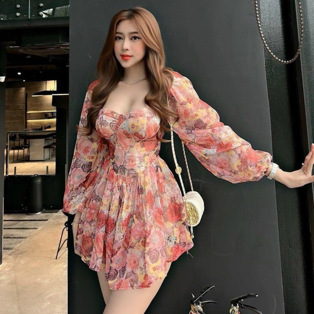 summer maxi dress ladies fashion 2023 Casual Reasonable Price chiffon Casual Washable Customize flower mini dress
