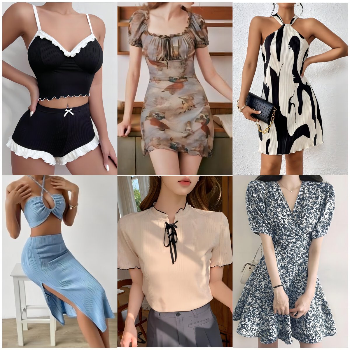 2023 Clearance Women's clothes wholesale casual dresses T-shirts mixed packaging random delivery stock clothing