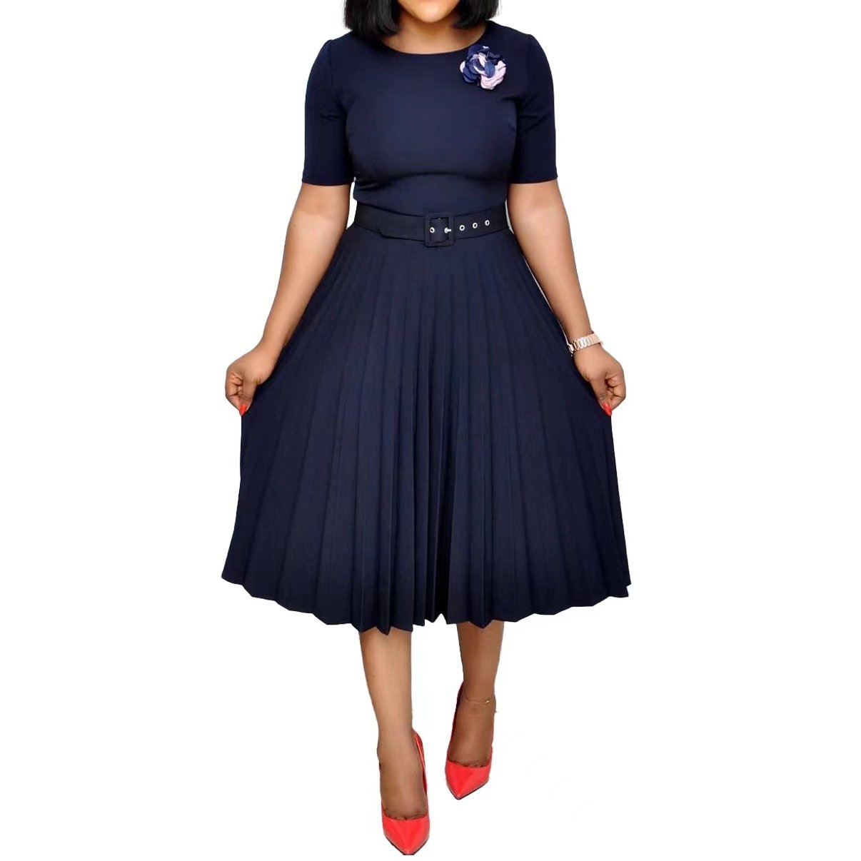 D049L 2022 New Arrival Sexy Elegant Womens Africa Ladies Office Dress Plus Size Career Dresses For Women