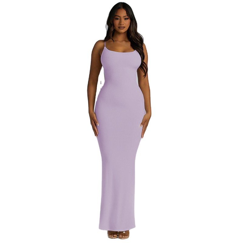 2024 Women's Slim Suspender Skirt Sexy Backless Strap Dress New Fashionable Casual Dress