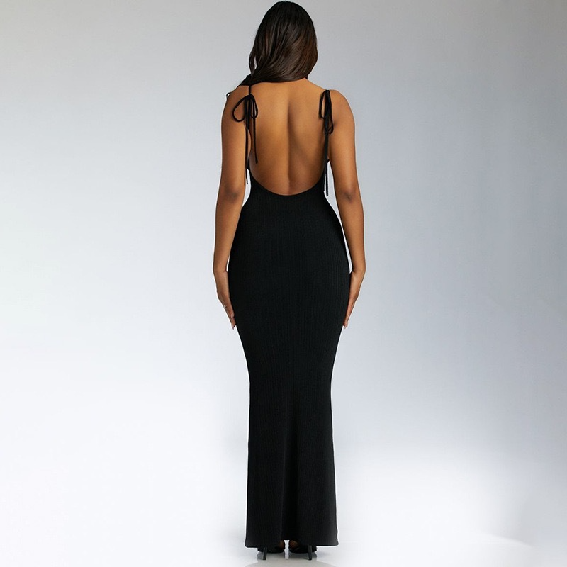 2024 Women's Slim Suspender Skirt Sexy Backless Strap Dress New Fashionable Casual Dress