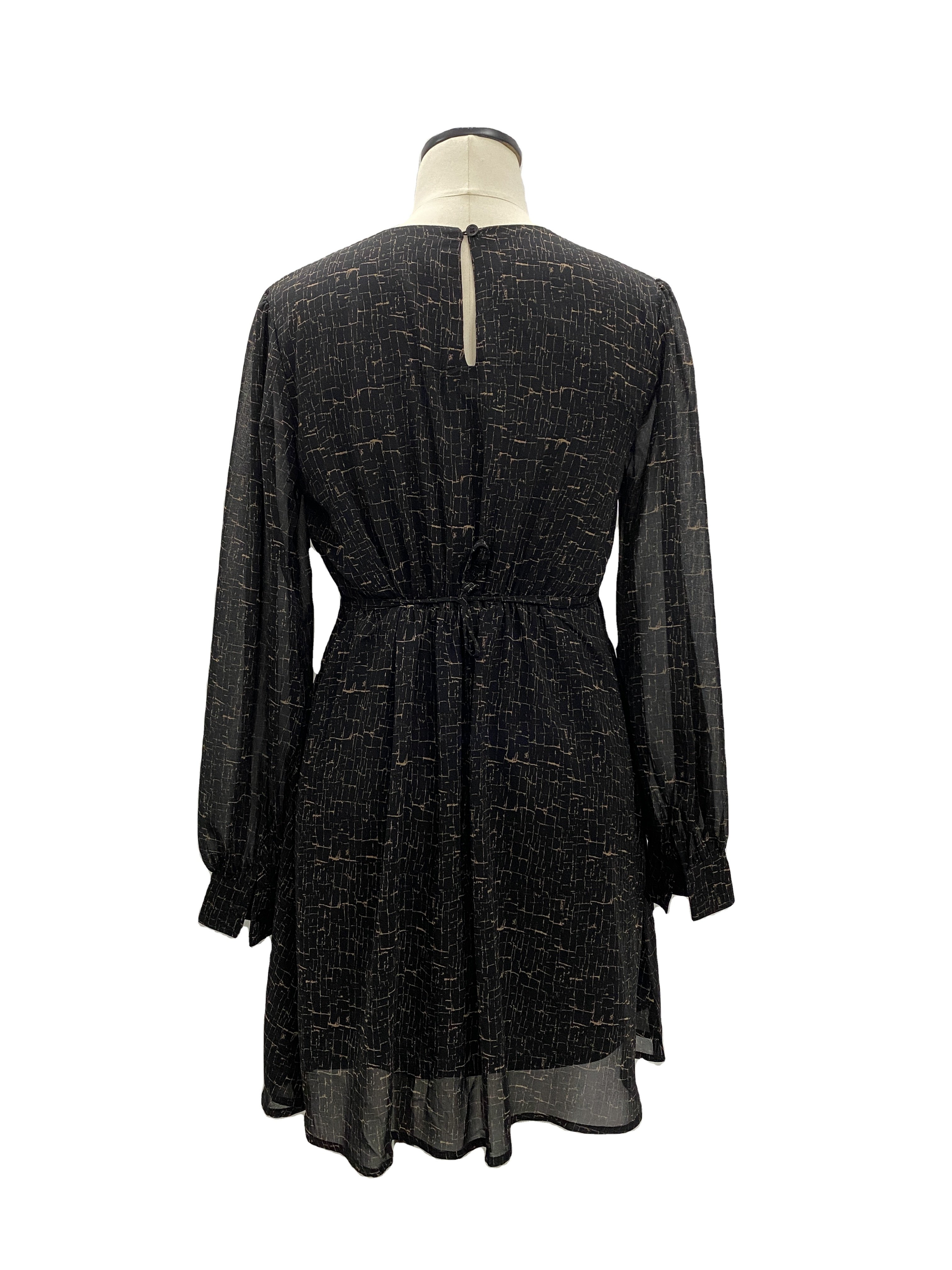 Custom women clothing elegant women daily casual dresses Spring Women Halter Print Long Sleeve Lace Up Dress