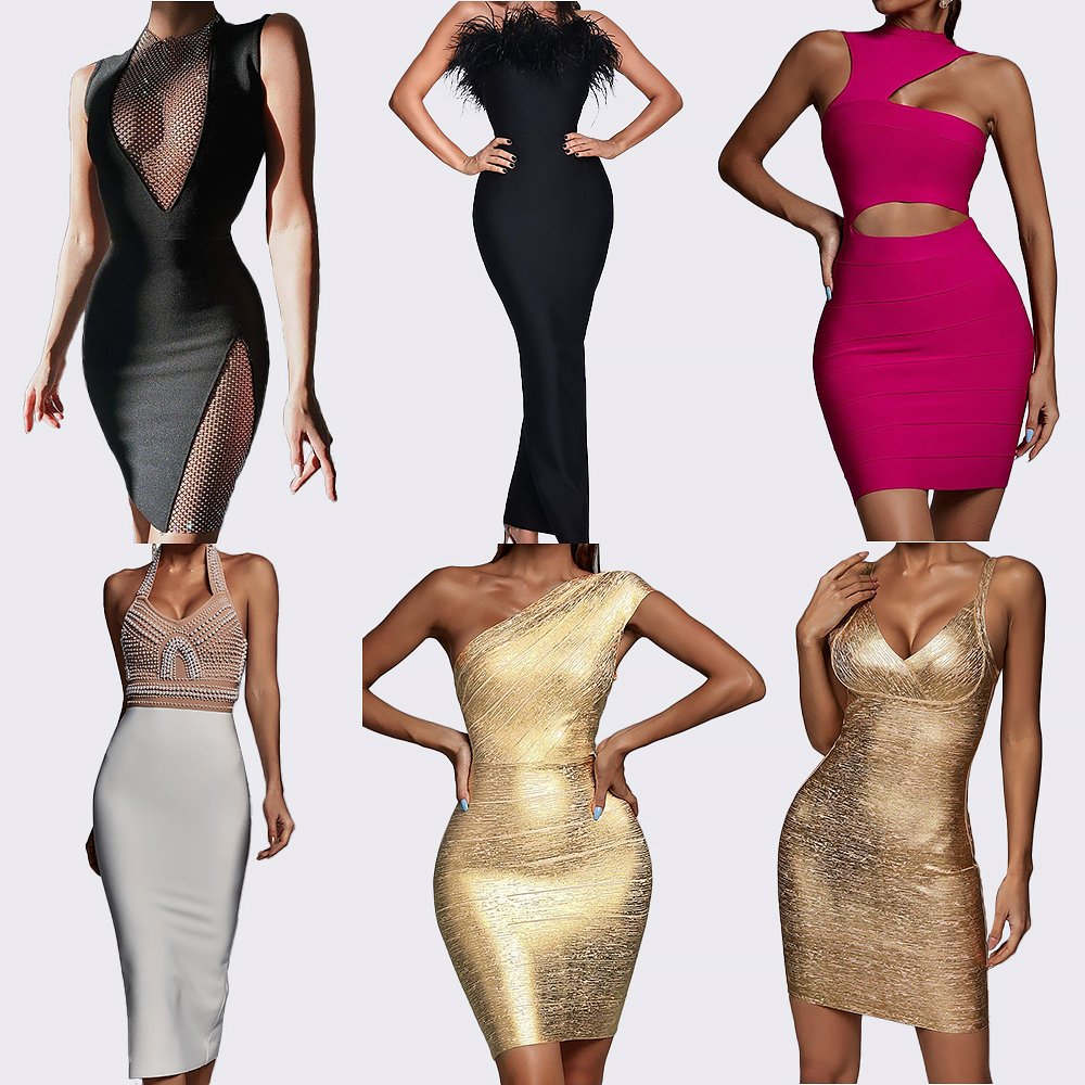 New Fashion Design Dress 2023 Black Mini Cut Out Dresses Hollow Out One Shoulder Women Club Party