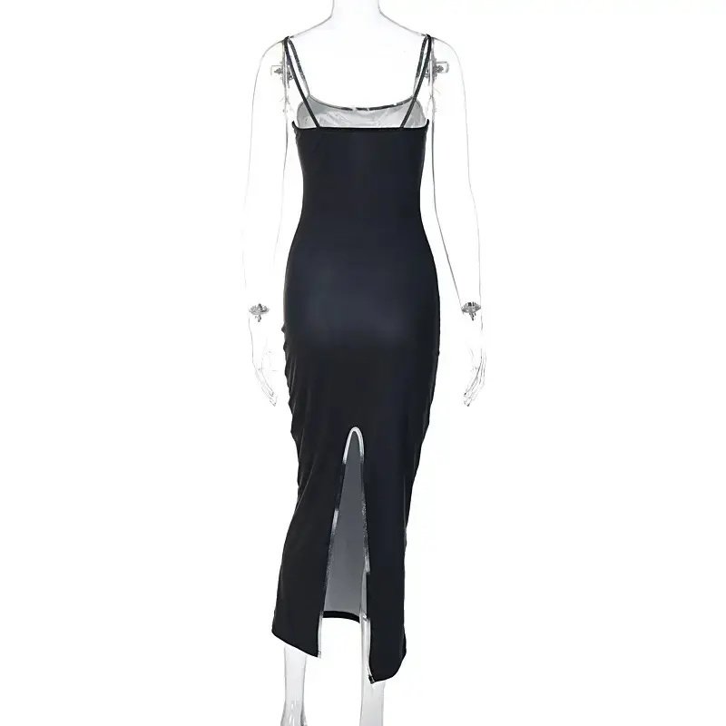 New arrivals dresses 2023 spring prom fashion spaghetti strap 3D print club wear maxi dresses