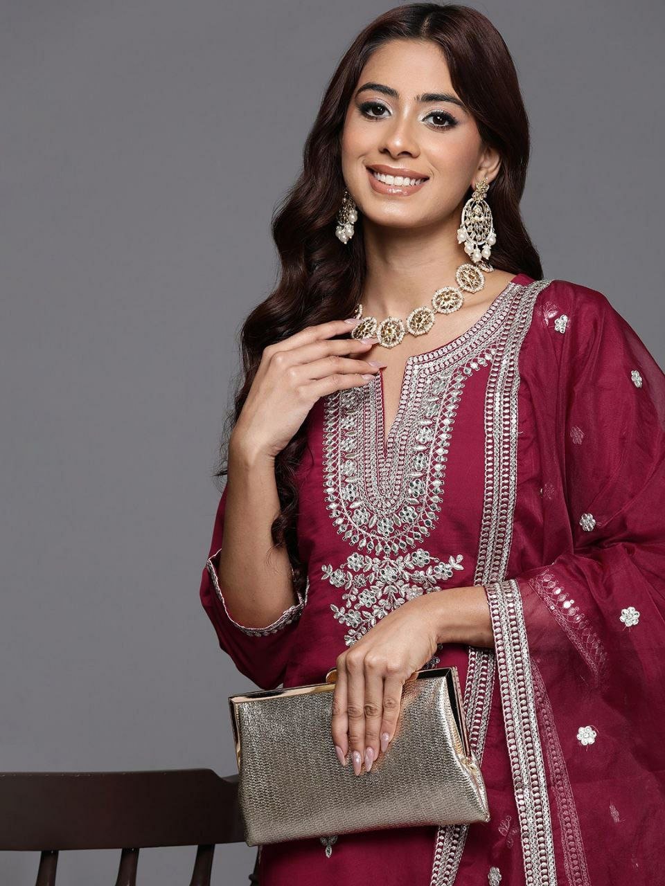 Most Selling Chanderi Sequence Digital Print Casual Dresses Tops And Pants Suit By Shree indian Exports