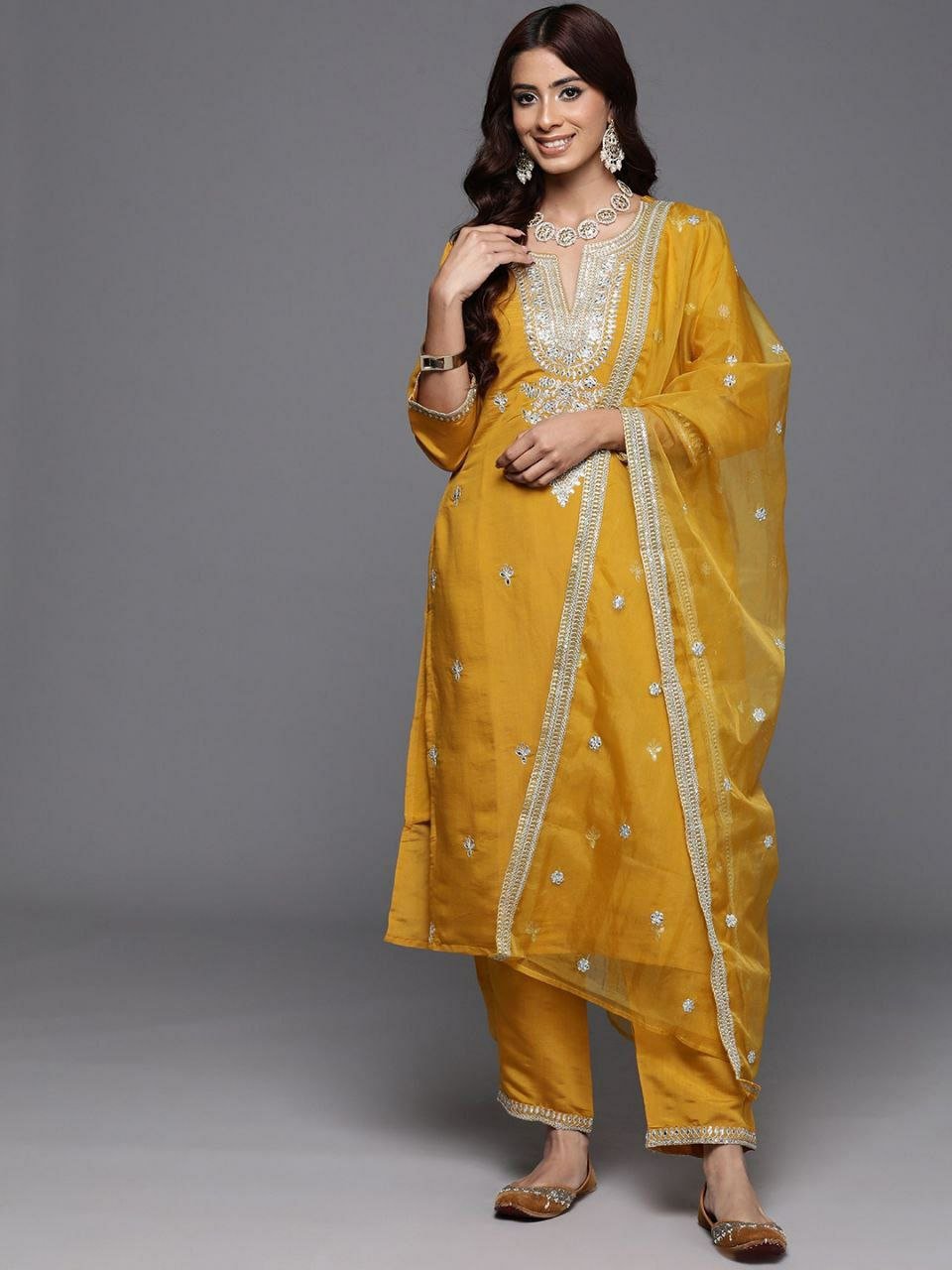 Most Selling Chanderi Sequence Digital Print Casual Dresses Tops And Pants Suit By Shree indian Exports
