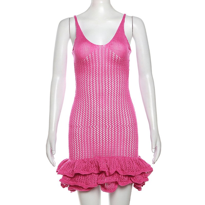 New arrivals summer stylish cute 2024 knitted ruched woman clothes women's dresses