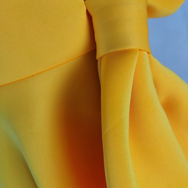 New arrival summer women short front long back irregular high waist zipper large size ruffle yellow evening party dress